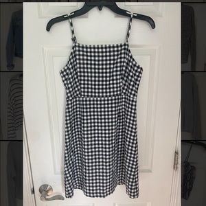Black & White Plaid Checkered Dress